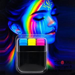 MAQUILLAJE BANDERITA FLUO FUSION VISUAL TRICOLOR EN BARRA 6 GR (8520B)